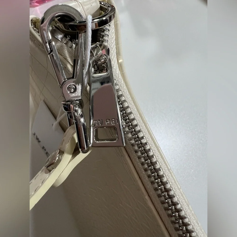 JW PEI | Eva Shoulder Handbag - Ivory Croc